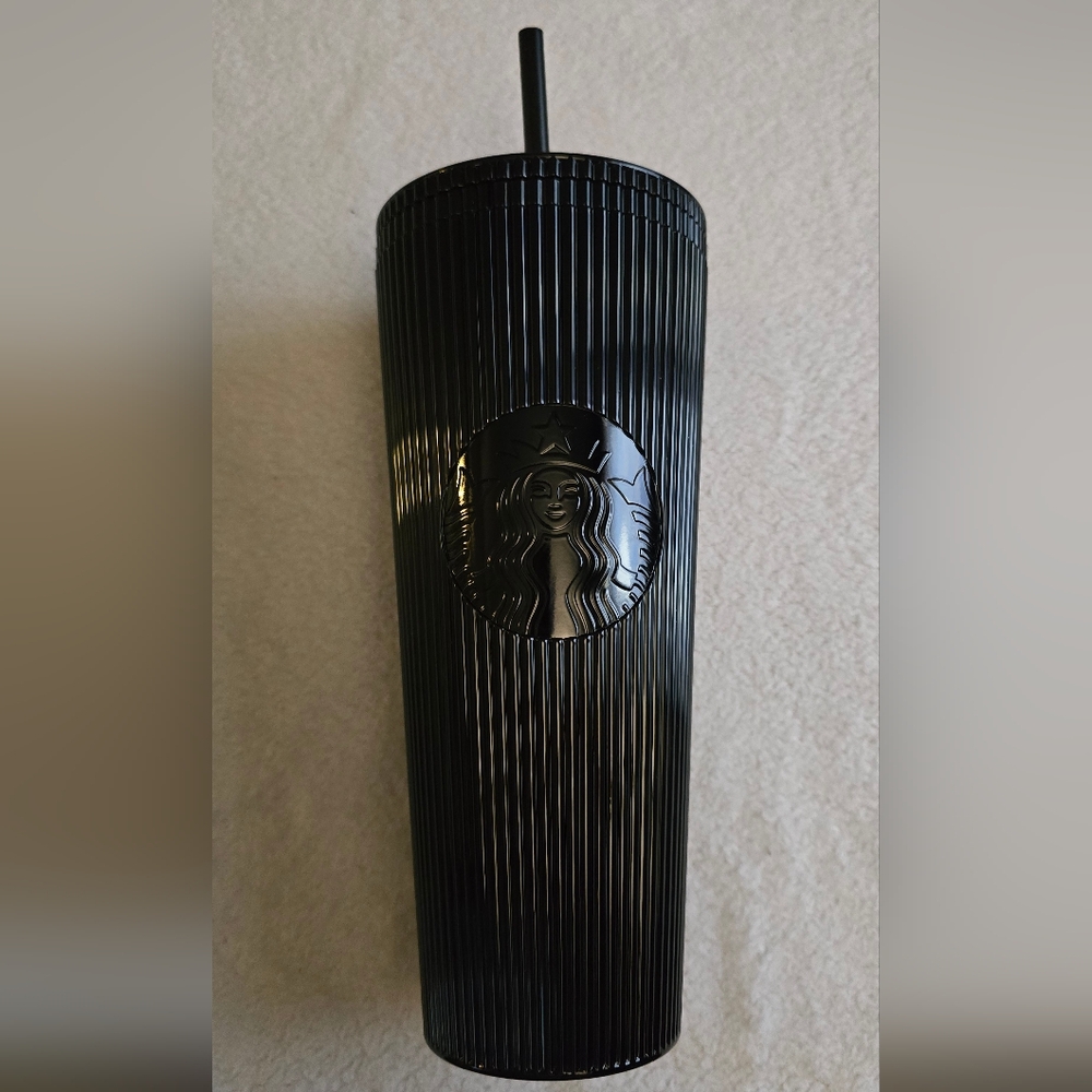 Starbucks Black Ribbed Accent Tumbler